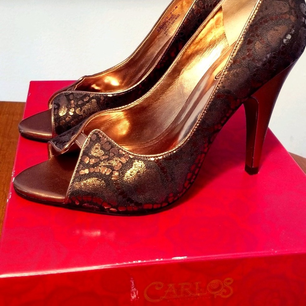 Carlos Santana Copper Pounce 4 1/2 inch heels